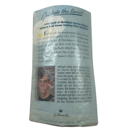 Hallmark Gold Crown 1930 Biplane Kiddie Car 1998 Exclusive Spirit of Christmas - Picture 10 of 12